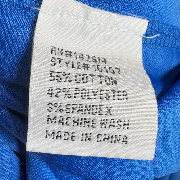 Elizabeth & Nicole royal blue belted pleated skirt flowy midi dress size medium - Picture 6 of 7